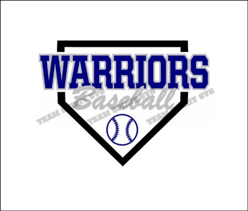 Download Warriors Baseball Softball Base Download Files SVG DXF | Etsy