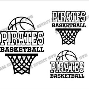Piraten Basketball Net Download-Dateien - SVG, DXF, EPS, Silhouette Studio, Vinyl schneiden Dateien, Digital geschnitten Dateien-Einsatz mit Cricut, Silhouette