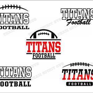 Titans Football Bundle Download Files - SVG, DXF, EPS, Silhouette Studio, Vinyl Files, Digital Cut Files - Use with Cricut and Silhouette