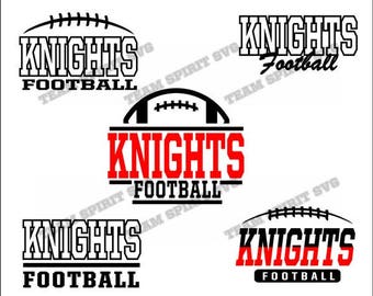 Pacchetto di file per il gioco di football americano Knights - SVG, DXF, EPS, Silhouette Studio, file per taglio vinile, file digitali per taglio - Utilizzabile con Cricut e Silhouette