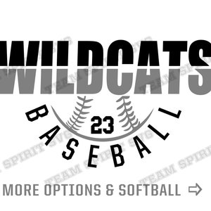 Wildcats Baseball svg Wildcat Softball svg Download File dxf eps png jpg studio3 Baseball Team Digital Vinyl Cut File for Cricut, Silhouette