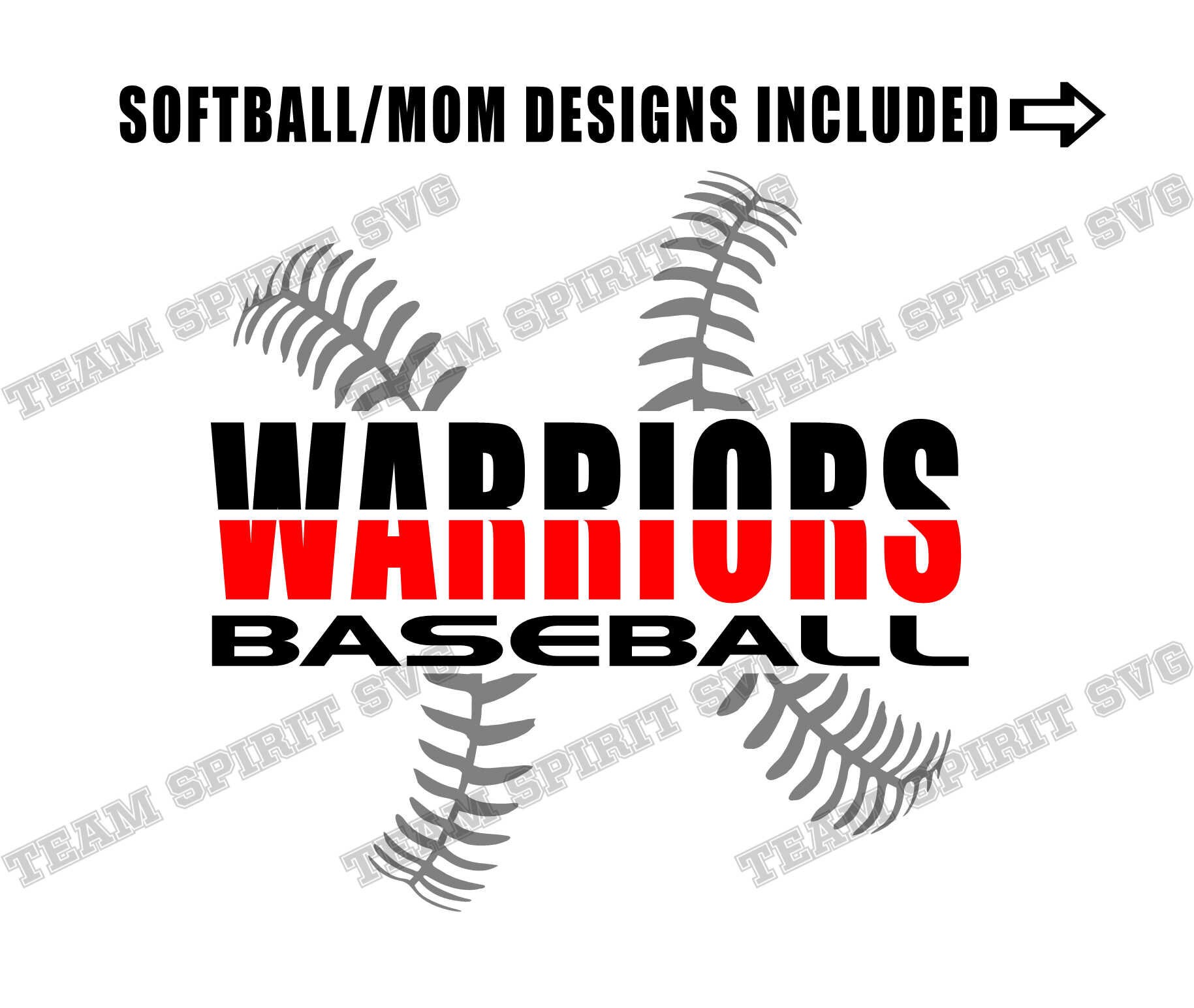 Warriors Baseball Svg Softball Svg Download File Team Baseball Etsy