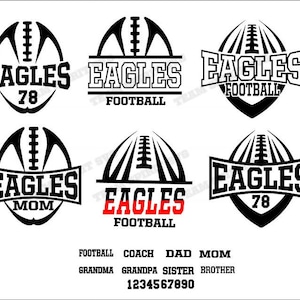 Eagles Football Pack Bundle 2 Files - SVG, DXF, EPS, Silhouette Studio, Vinyl Cut Files, Digital Cut Files -Use with Cricut and Silhouette