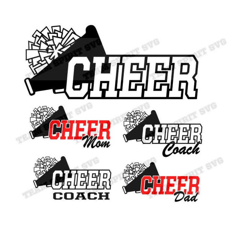 Download Cheer Coach Cheer Mom Dad Pom Pom Download Files SVG DXF | Etsy