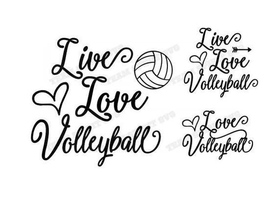 Volleyball Svg Live Love Volleyball Download Files Dxf Eps Etsy