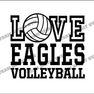 Amor águilas voleibol descargar archivos - SVG, DXF, EPS, silueta Studio, los archivos de corte de vinilo, Digital corta archivos-uso con Cricut y silueta