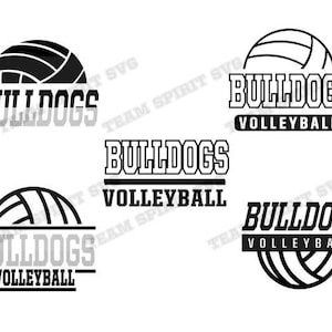Bulldogs Volleyball Pack Download Files - SVG, DXF, EPS, Silhouette Studio, Digital Vinyl Cut Files -Use with Cricut and Silhouette