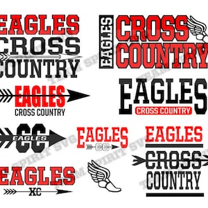 Eagle Cross Country SVG Download File DXF EPS Silhouette Studio Cross Country Eagles Digital Cut File svg Bundle file for Cricut, Silhouette
