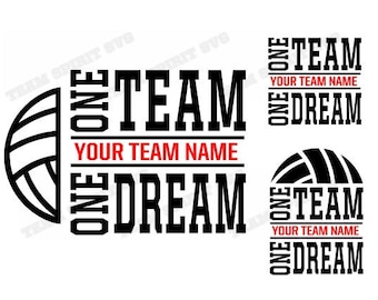 Volleyball Team SVG Volleyball Download Files, Sports Quotes, DXF, EPS, Silhouette Studio, Vinyl Digital Cut Files -Use with Cricut