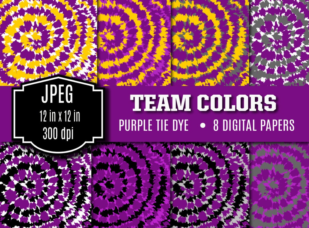 Tie Dye Digital Paper Team Colors Purple JPEG 300 Dpi Team Tie Dye