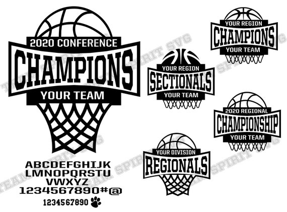 Basketball SVG Basketball Team Conference Sectional Regional State Champions Download File dxf eps png jpg Vinyl Digital Cut File for Cricut