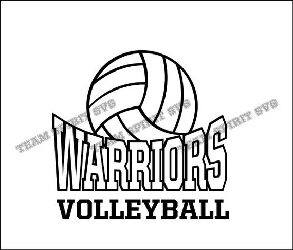 Warriors Volleyball Download Files Svg Dxf Eps Silhouette Etsy