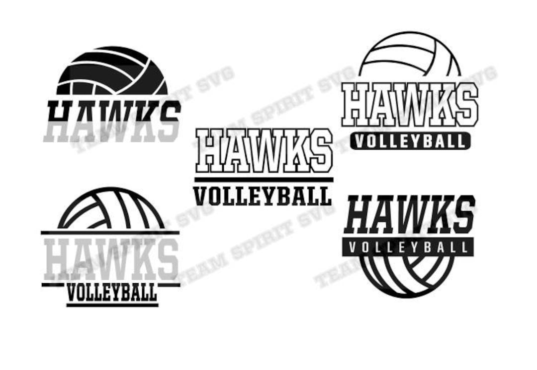 Hawks Volleyball Bundle Download Files SVG, DXF, EPS, Silhouette Studio