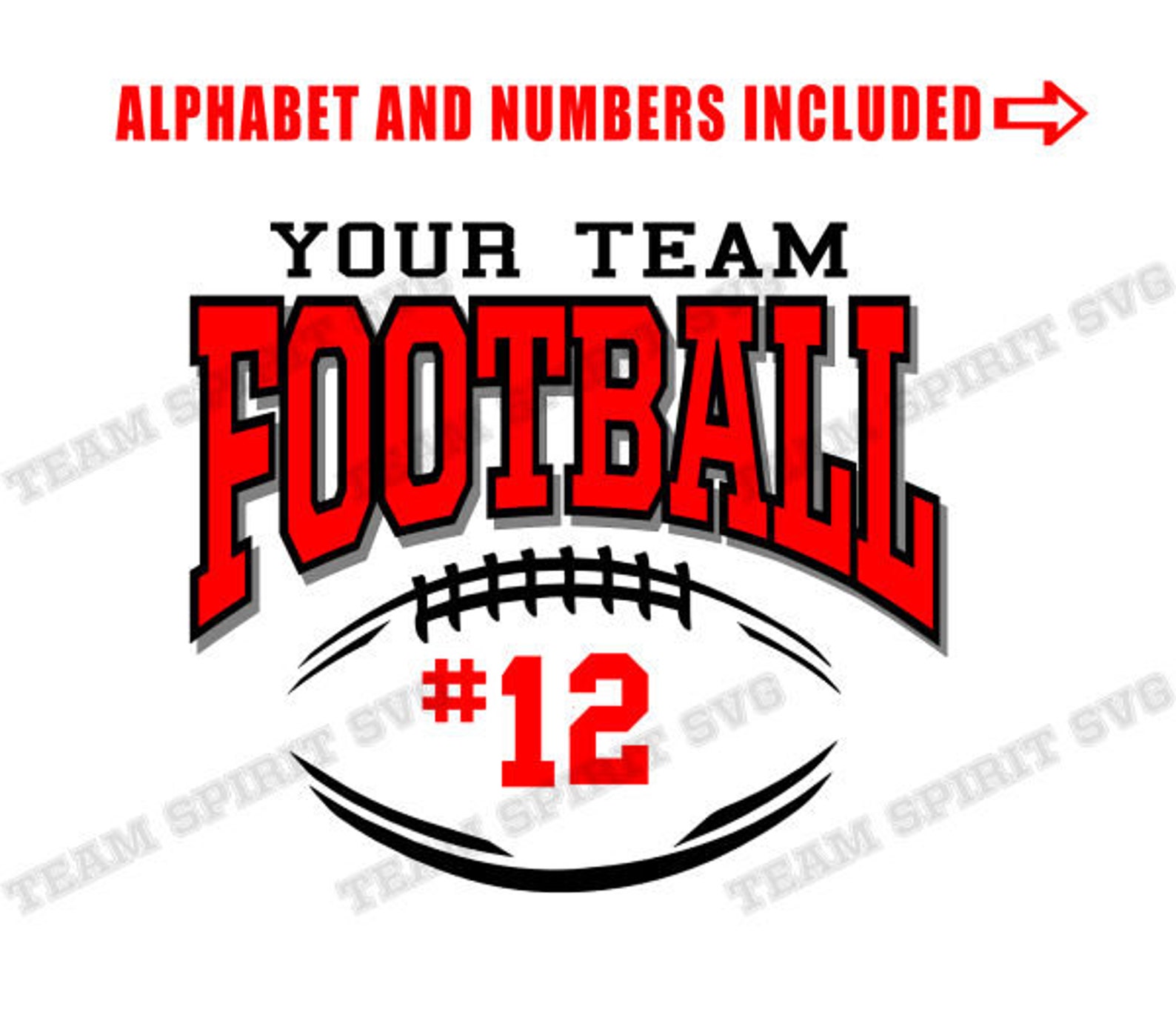 Football SVG Team Download Files Diy Football Shirt Design DXF Etsy