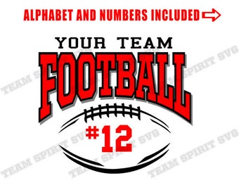 Football SVG Team Download Files diy football shirt design DXF EPS Silhouette Studio Football Lace Digital Vinyl Cut Files for Cricut