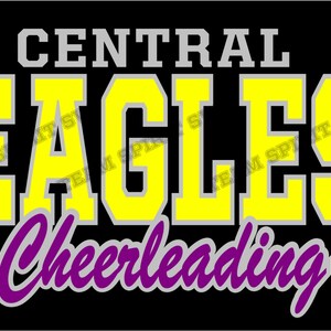 Eagles Cheerleading SVG, DXF, EPS, Silhouette Studio, Eagles Shirt, Vinyl Cutting Files, Digital Cut Files - Use with Cricut and Silhouette image 2