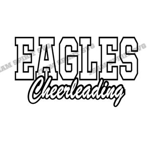 Eagles Cheerleading SVG, DXF, EPS, Silhouette Studio, Eagles Shirt, Vinyl Cutting Files, Digital Cut Files - Use with Cricut and Silhouette image 1