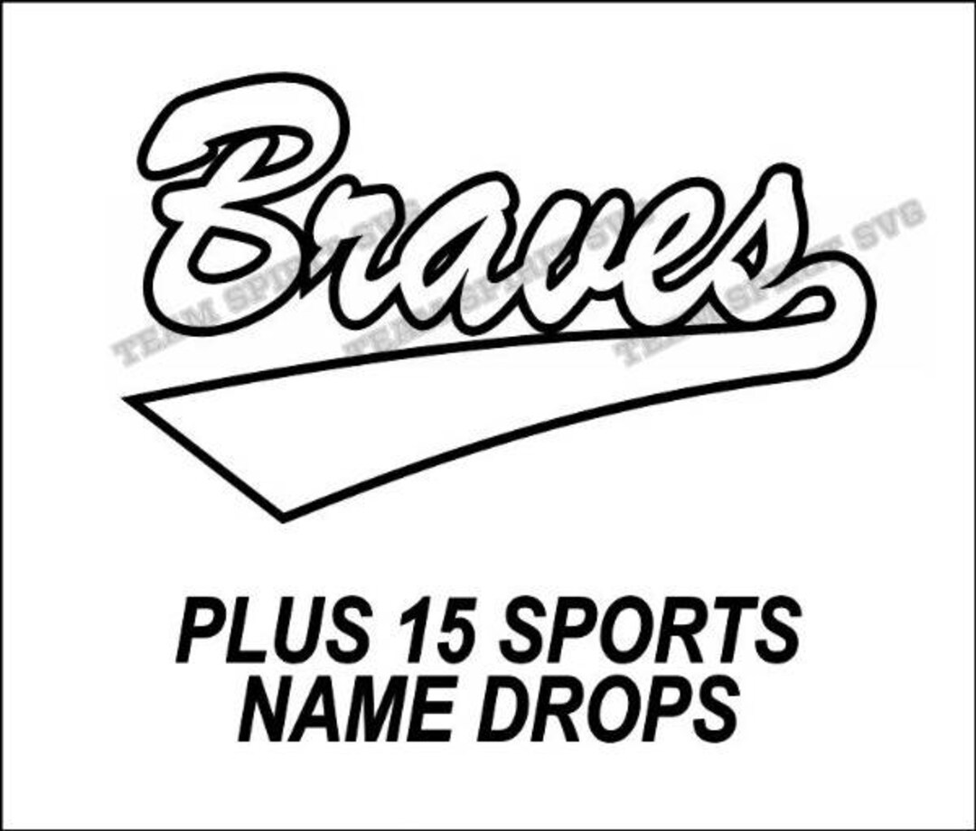 Braves Swoosh Download Files SVG, DXF, EPS, Silhouette Studio, Vinyl