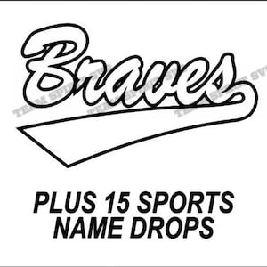 Atlanta Braves Baseball Set Design SVG Files, Cricut, Silhouette Studio,  Digital Cut Files
