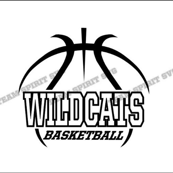 Wildcats Basketball Umriss Download Dateien - SVG, DXF, EPS, Silhouette Studio - Vinyl, Digital Cut Dateien - Einsatz mit Cricut, Silhouette