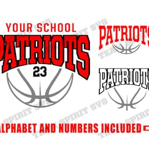 Patriots Basketball Svg Basketball Team Svg geschnitten Datei Basketball SVG Download Datei DXF, EPS, Png Silhouette Studio Vinyl geschnitten Dateien für Cricut