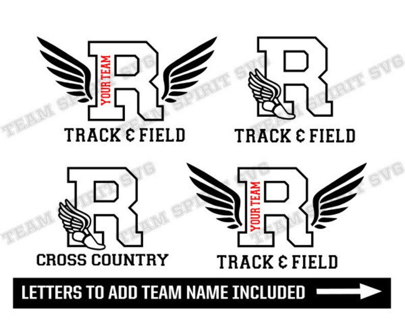 Track and Field SVG Cross Country svg Letter R Download Files Etsy