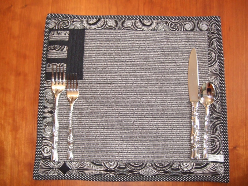Modern Handmade Placemats Home Decor Fabric Placemats Etsy