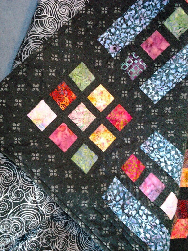 Custom Quilt Made to Order Tumbling Block Batik Quilt Etsy