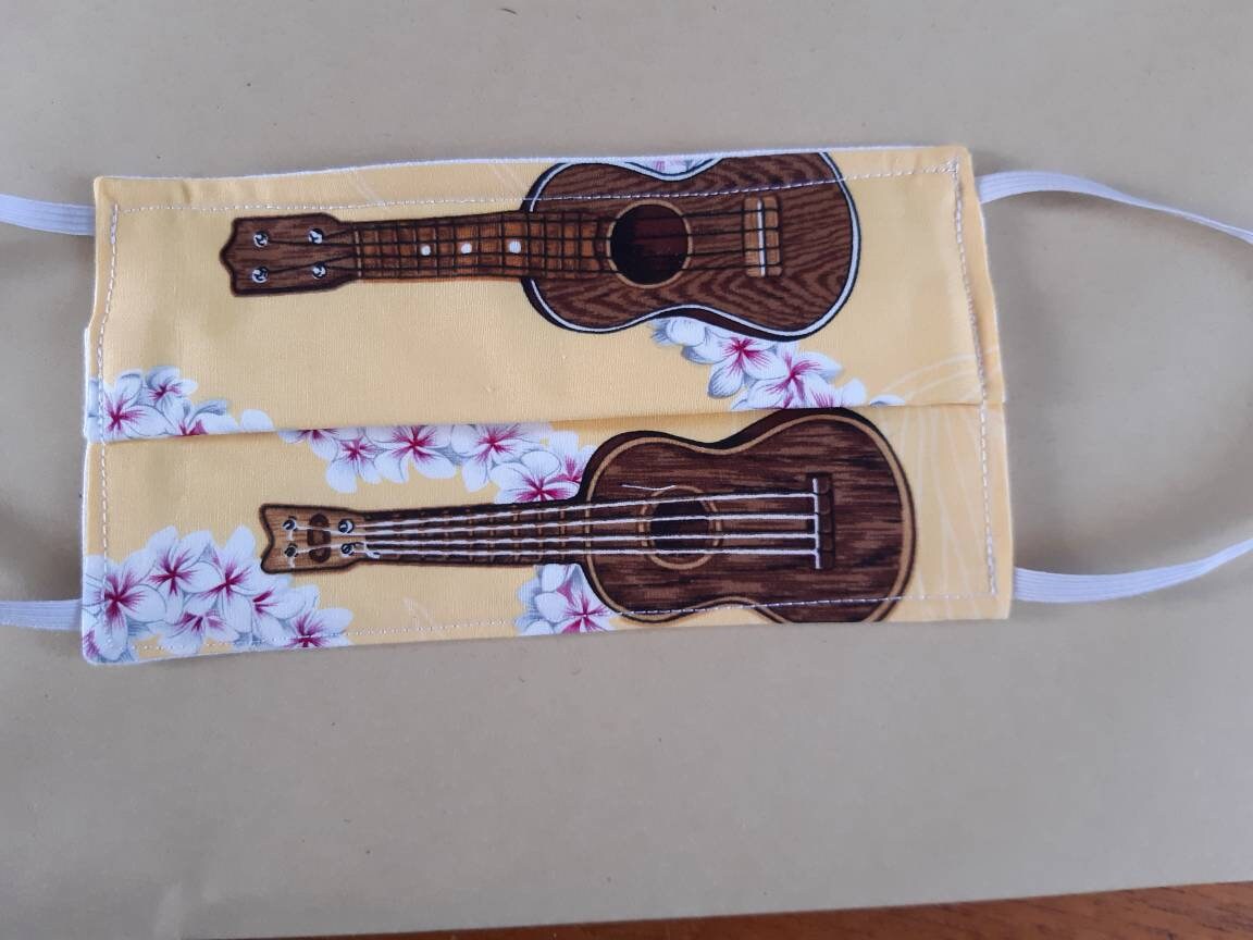 Ukulele face mask eco friendly reusable adult size | Etsy