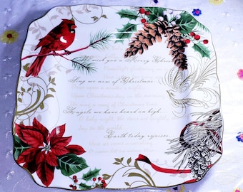 222 Fünfte Feiertagswünsche Quadratischer Speiseteller!