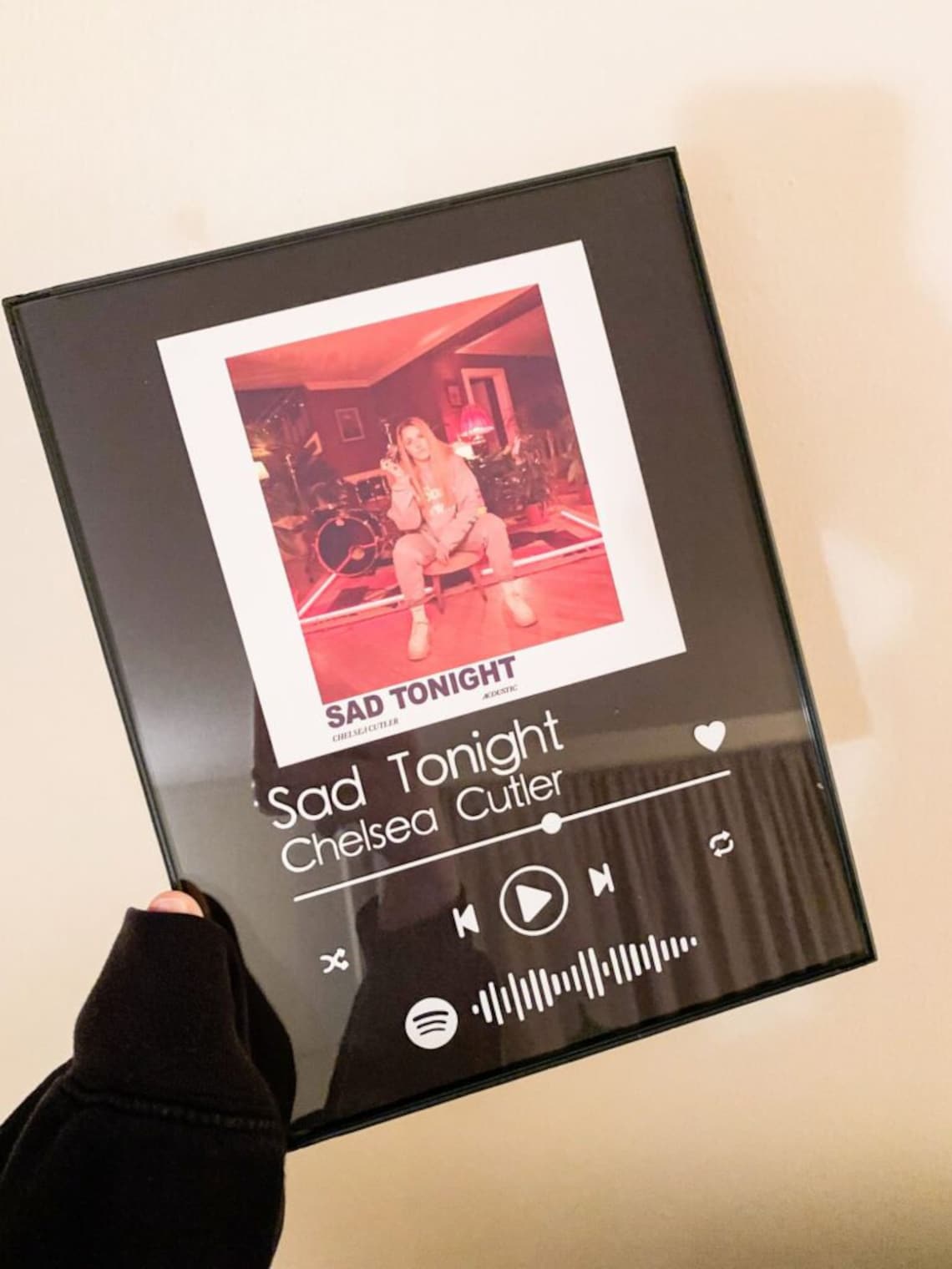 Spotify Song Glass Frame Spotify Song Glass Plaque Etsy Hong Kong