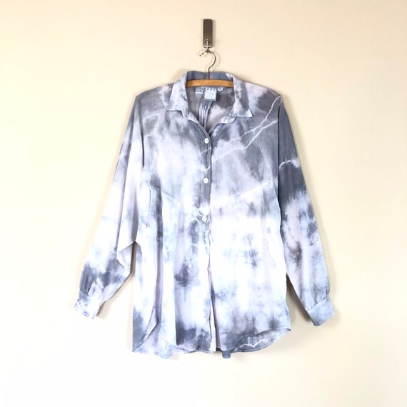 vintage 90s oversized slouchy tie dye blouse | co… - image 6