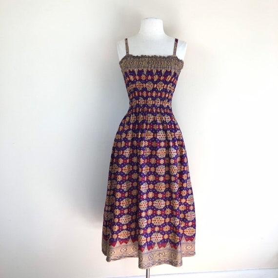 vintage 70s ethnic tribal midi dress | pixel cros… - image 2