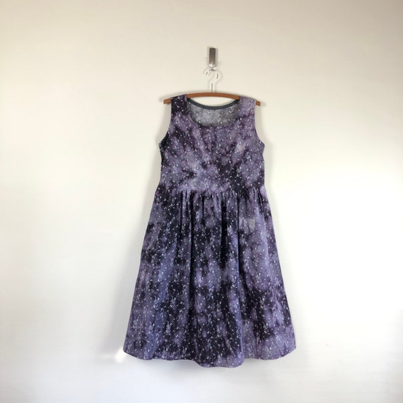 Vintage 40s 50s  tie dye calico floral print dres… - image 8