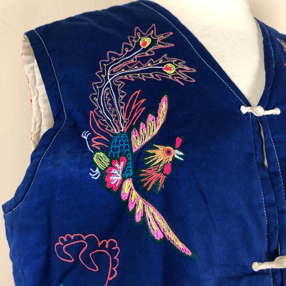 patchwork chinese quilted vest | cotton embroider… - image 9