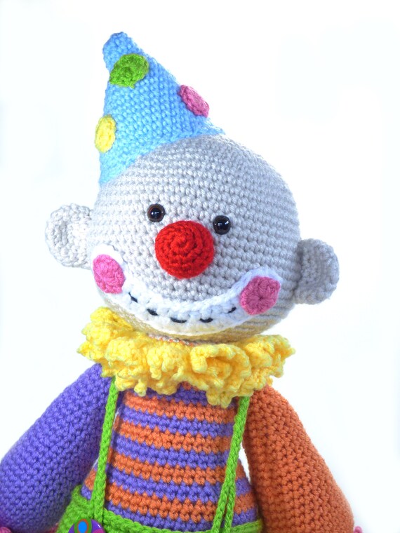 crochet clown doll