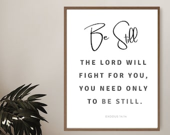 Be Still the Lord Will Fight for You Scripture Illustration - Etsy