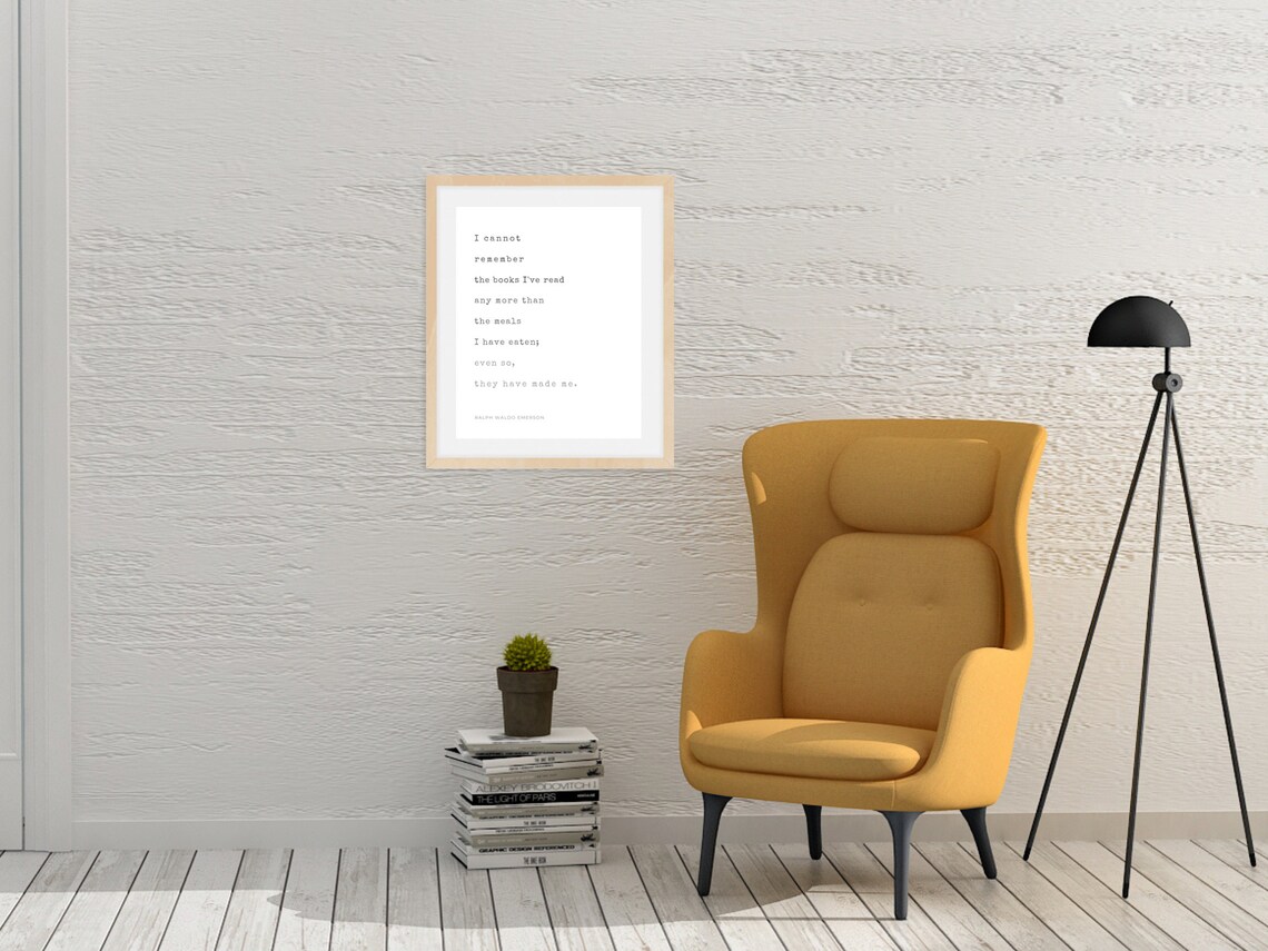 Ralph Waldo Emerson Print / Book Lovers / Literary Art / PRINTABLE - Etsy