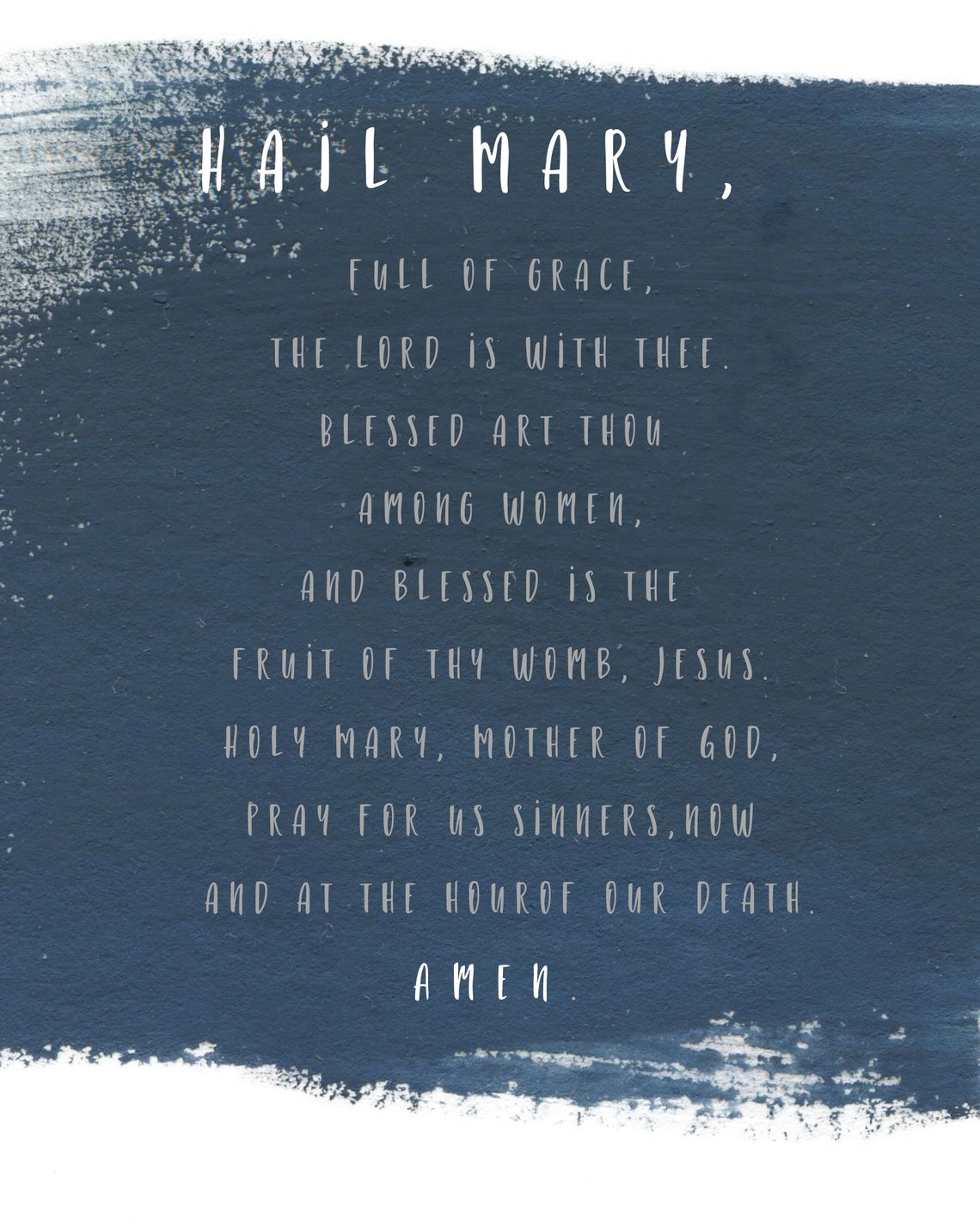 Hail Mary & Our Father Set Catholic PRINTABLE Decor Catholic - Etsy