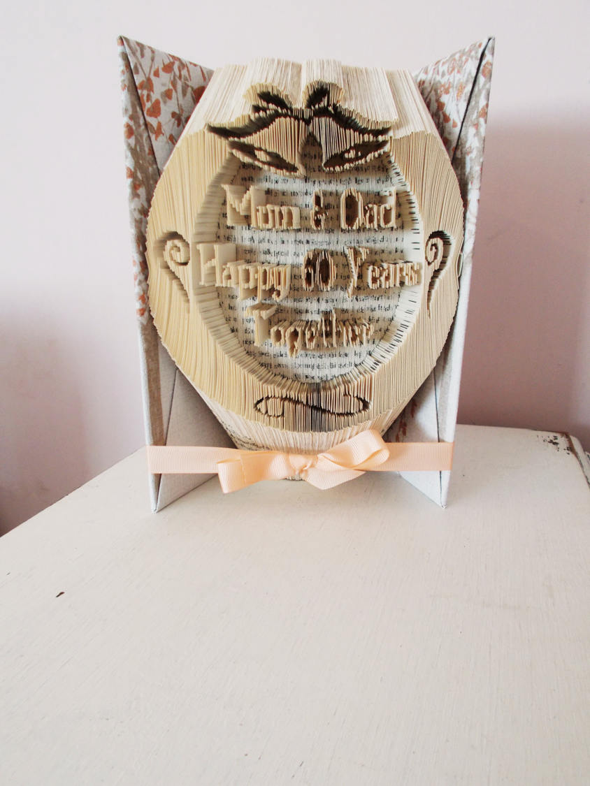 60th Wedding Anniversary Gift For Parents Folded Book Art Etsy