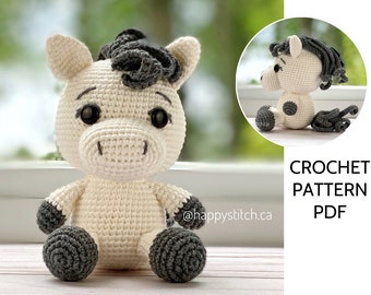 Pony crochet PATTERN, DIY crochet pony, PDF pattern (English), instant download