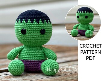 Hulk crochet PATTERN, DIY crochet Hulk, PDF pattern (English), instant download