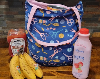 Crafty Sewing Sac de courses réutilisable en toile de coton Grand Strong