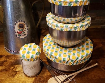 Casseroles lavables et doublées réutilisables ananas, faitout, couvercle de poignée en fonte, tasses, assiettes, pots Mason, ustensiles de cuisine