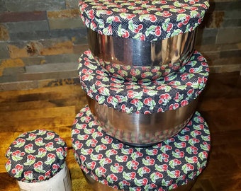 Levain au levain CERISES Couvre-bols, casseroles, bols à mélanger, accessoire de cuisine, pain, réutilisables, pots Mason