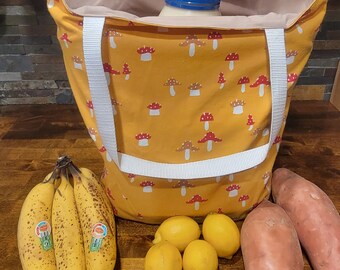 Mushroom Shrooms Sac de courses réutilisable grand, solide