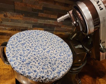 Couverture de démarreur de pain au levain, couvertures de bol à fleurs bleues vintage, casseroles, bols à mélanger, aide de cuisine, pain, réutilisable, pots Mason