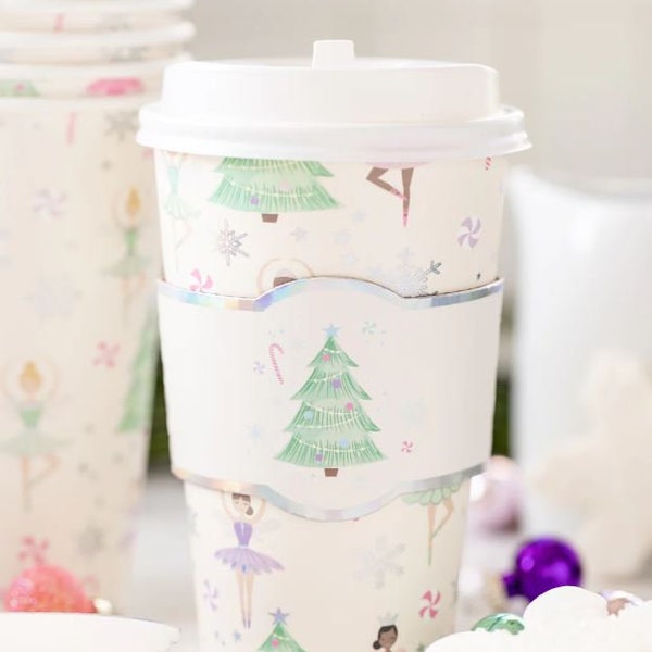 Deck The Halls Coffee Cups / To-Go / Christmas Theme / Red and Green /