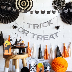 Halloween party kit Pinwheel Backdrop/Paper Rosette backdrop/Wall Covering/ halloween/ paper fan backdrop image 1