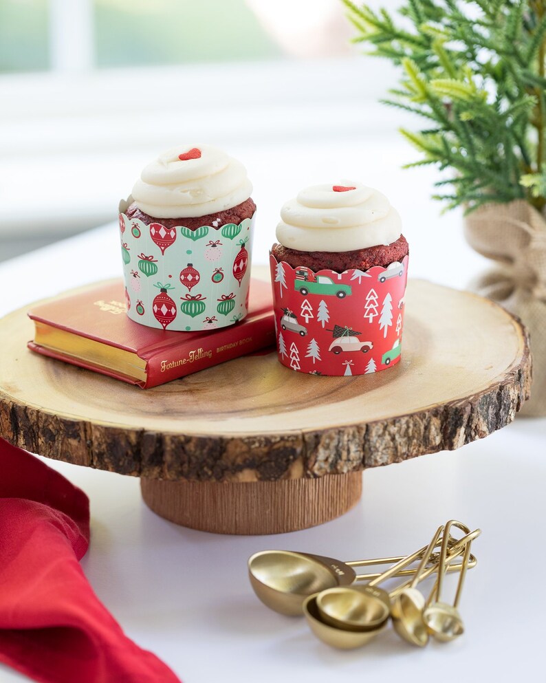 Christmas Baking Cups/ Christmas Treat Cups/ Christmas Etsy